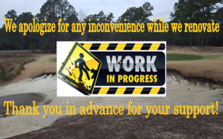 Renovation Projects In Process – Clubhouse Sign